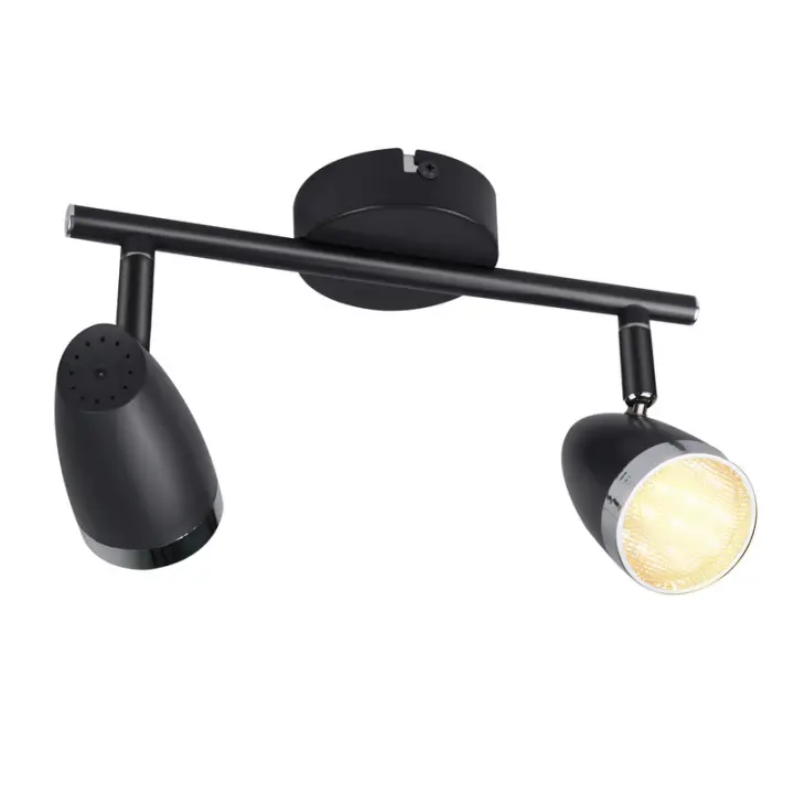 CBJKTX Foco de techo LED moderno de 2 bombillas 4W negro 3000K 350 °   ajustable - 1