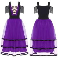 Vestido Flamenco para mujer, Paso español Doble, tre actuación Rumba latina, mangas con borlas, vestidos tul, Ropa de baile - details 10