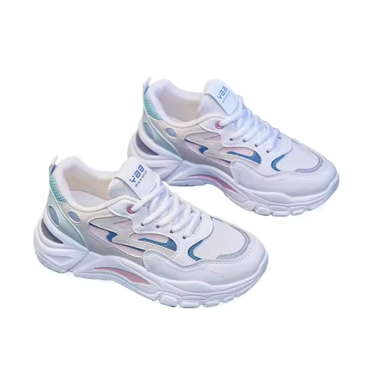 2025 primavera y verano nuevo ins viejo papá zapatos mujer estudiantes cien con suela gruesa zapatillas mujer calle tiro ocio - 1