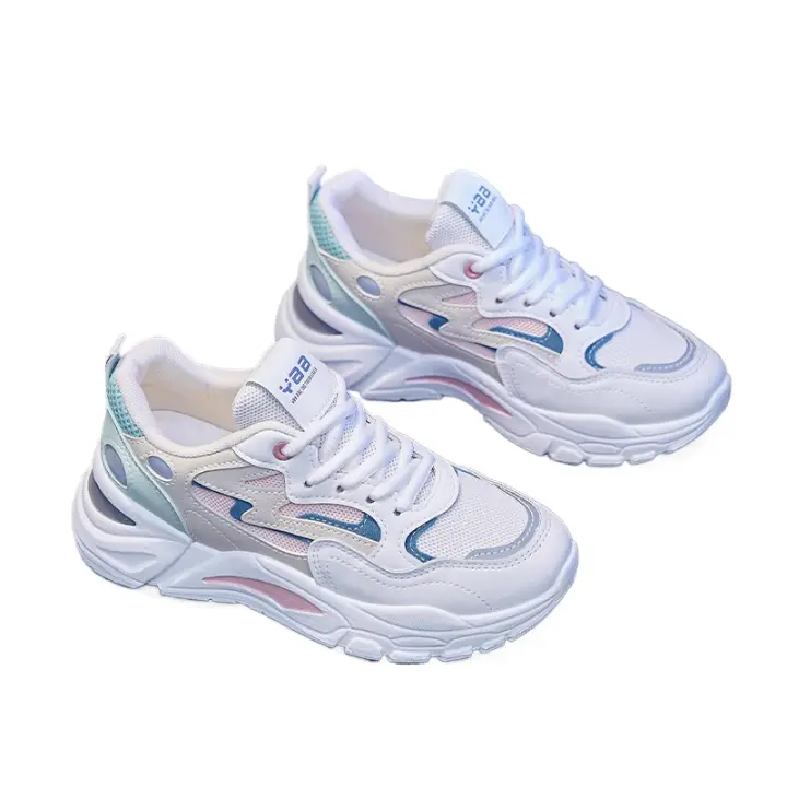 2025 primavera y verano nuevo ins viejo papá zapatos mujer estudiantes cien con suela gruesa zapatillas mujer calle tiro ocio - 1