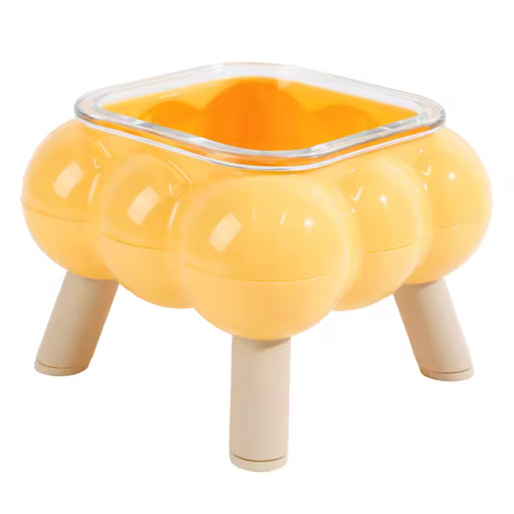 Cuenco antideslizante para comida y agua para gatos, cuenco desmontable antivómitos para mascotas con soporte, estación de alimentación para perros antivuelco - 1