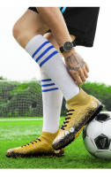 Zapatos de fútbol de marca para hombres, botas de fútbol de tobillo alto, hierba antideslizante al aire libre, zapatillas de deporte de partido de entrenamiento Multicolor, TF/FG - details 30