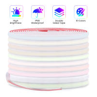 Tira de luces LED COB para decoración del hogar, cinta Flexible de neón resistente al agua IP68 con 320Leds/M, color blanco/azul hielo/rosa/amarillo/rosa/rojo, DC24V - details 0