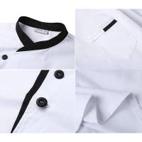 Estilo clásico hombres mujeres restaurante cocina cantina Chef uniforme mangas Chef chaqueta camarero trabajo ropa - details 7