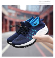 Zapatos para caminar de marca para mujer, zapatillas de deporte con calcetines de punto transpirables, zapatos cómodos para lactancia, zapatos deportivos con plataforma informales - details 33