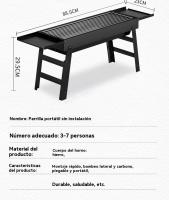 Parrilla de Barbacoa Portátil de Acero Inoxidable Equipo Completo para Use al Aire Libre en Casa - details 11