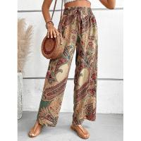 Pantalones de pierna ancha para mujer, cintura alta, elásticos, estéticos, elegantes, elegantes - details 2