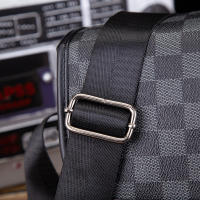 Bolso casual para hombre, almacenamiento multifuncional, bolso de hombro para hombre a cuadros informal a la moda, nuevo bolso de mensajero de gran capacidad - details 11
