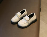 Zapatos de cuero para niñas, mocasines negros sin cordones, planos, perlas de estilo británico, para fiesta escolar, boda, novedad - details 4