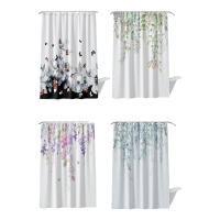 Cortina de ducha sin perforaciones, colores vivos, flor silvestre X 180cm, decoración de Athroom, flor colorida, uso multiusos - details 0