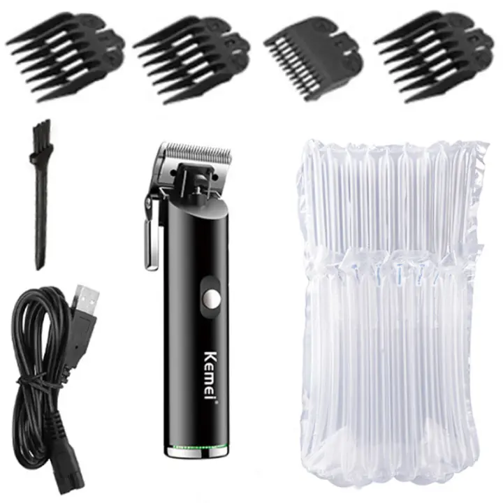 Cortadora de Pelo Profesional Kemei Original con Hogar de Metal para Hombres Sin Cable Máquina de Corte de Barba Eléctrica para Peluero - 1