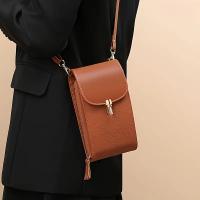 Bolso de Mano Pequeño de Cuero Genuino para Mujer, Bolso Bandolera con 8 Ranuras para Tarjetas, Porta Identificación, Bolsillo con Cremallera, Diseño de Ratán, Piel de Vaca, para Llevar al Hombro, para la Oficina, para Viajar, para Regalo de Cumpleaños - details 1