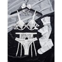 Lencería Sexy Para Mujer En Encaje Transparente Conjunto De Sujetador Y Bragas Push up Briefs Lencería Erótica Conjunto De Bragas Y Sujetadores - details 5