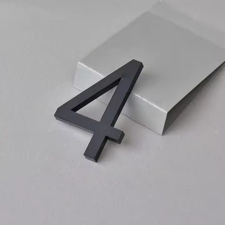 Placa autoadhesiva de Color dorado con dígitos 3D para casa, buzón para exteriores, dirección de habitación de Hotel, pegatina de número de puerta - 1
