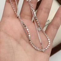 S Tobillera de retales de estilo coreano puro, joyería de plata con diseño de nicho Simple y versátil - details 2