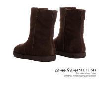 Nuevas botas apilables versátiles casuales botas cortas retro de fondo plano botas de mujer de terciopelo - details 4