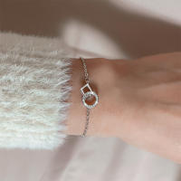 Pulsera De Beads Geométricas De Plata Esterlina 925 Para Mujeres Estilo Simple Y Temperamento Joyería De Mano Para Fiestas - details 25