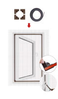 Mosquitera magnética de tul para ventanas, cortina de malla, extraíble, lavable, antimoscas, personalizada, bricolaje, Verano - details 22