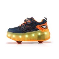 Zapatillas De Deporte Para Niño, Zapatos Luminosos Con Carga Usb De Malla De Dibujos Animados De Araña, Patines Deportivos Para Exteriores, Zapatos De Skate Para Niños Y Niñas, Zapatos Informales - details 20