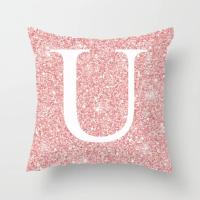 Cojín de sofá rosa con letras ostentosas, almohada con respaldo central, 45x45cm - details 24