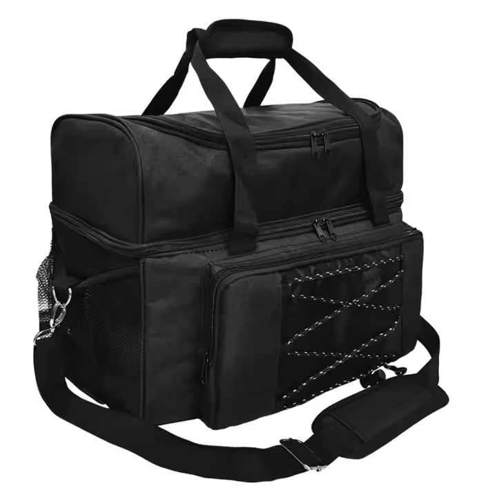 Bolsa de bolas de bolos, bolso de mano con compartimentos acolchados, espacio Extra para 1 par de bolos, C - 1