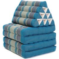 Cómodo Colchón De Suelo con Cojín De Lectura, Futón Japonés, Cama Plegable O Esterilla De Masaje Tailandés, 170 x 53 cm, Azul Claro - details 17