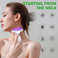 Instrumento de cuello ligero de 7 colores, masaje de belleza para todo el cuerpo, rostro y cuello, tres engranajes, 7 modos con pantalla - details 4