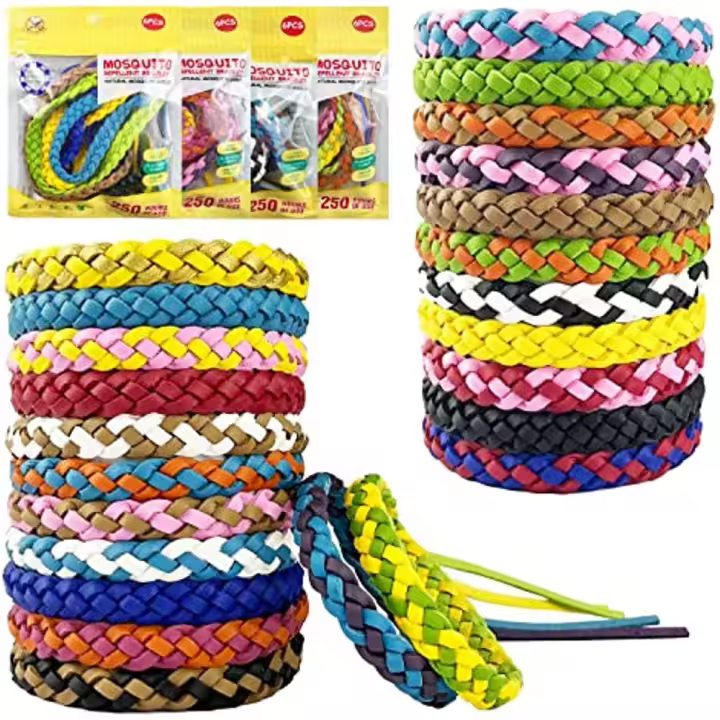 Pulseras Repelentes De Mosquitos Para Adultos Y Niños, Bandas De Cuero PU Para Interiores, Exteriores, Camping Y Pesca - 1