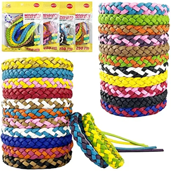 Pulseras Repelentes De Mosquitos Para Adultos Y Niños, Bandas De Cuero PU Para Interiores, Exteriores, Camping Y Pesca - 1