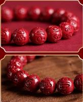 Pulsera de Cinnabar Real Protección de la Suerte y el Hacer Invierno Hecha de 8 Años y Más - details 5