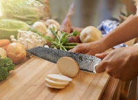 Cuchillo de Damasco 8 pulgadas para Cocina Estilo Japonés VG10 Acero Inoxidable 67 capas Mango Ergonómico - details 1