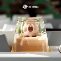 Tapa de teclado Marmota personalizada con personalidad, creatividad y estilo adorable de resina, para accesorios de teclados mecánicos. Tamaño 1U para tecla ESC, versión Niña Nezha 2: una cápsula de resina creativa y linda, ideal para entusiastas de los t - details 8