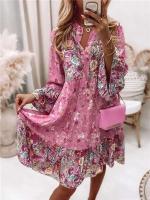Vestido Boho de Playa para Mujer Primavera-Verano Cuello en V, Suelto y Casual con Estampado Ral - details 4