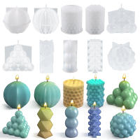 Bola de burbujas geométrica de varios estilos, molde de vela de silicona, linterna esférica, cristal, resina epoxi, jabón, yeso, Chocolate, decoración - details 0