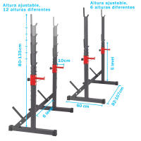 RACK AJUSTABLE PARA PESAS, SENTADILLAS DE ENTRENAMIENTO,GANCHO SOPORTE DE DISCO, ENVIO GRATIS - details 2