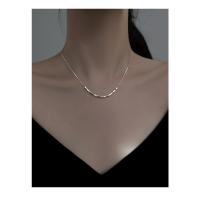 Collar Cuadrado Miniatura de Lujo para Mujer, Diseño Minimalista Trendy, Perla Decorativa, Collar Clavícula Versátil para Verano - details 4