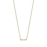 ΤΙFFΑΝΥ Collar con colgante de rama de iris y diamantes Fleur De Lis, seis diamantes redondos, suave y elegante - details 2