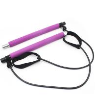 Bar Stick with Resistance Band Tubes for Twisting Sit- Gym, Leg, Butt and Full Body