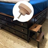 Pomos redondos de madera sin terminar para cajones, tiradores de 35mm de diámetro para muebles, armario y tocador, 20 piezas - details 1