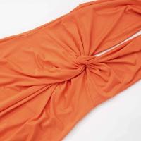 Vestido con abertura y espalda hueca para mujer, cadena con colgante de Color liso, vestidos elegantes para fiesta, novedad de verano - details 9