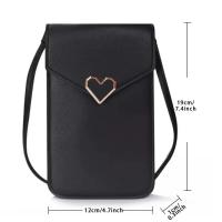 2025 Bolso Bandolera Pequeño de Cuero PU para Mujer, Bolsillo para Teléfono Incluido, Cartera - Estilo - details 1