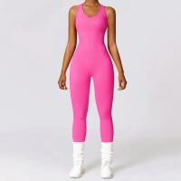 Traje de Yoga sin Costuras Bodysuit de Exercicio Adelgazante Material de Nylon Patrón Sólido - details 4