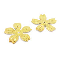 Tapas de cuentas de flores de latón de color no chapado, suministros de joyería Diy de alta calidad, collar, pendientes, accesorios para mujer - details 19