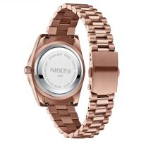 Reloj de Acero Inoxidable NIBOSI de Cuarzo Analógico Resistente al Agua, Diseño Clásico de Negocios para Hombres, Automático, Correa de Cuero - details 1