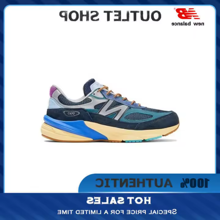 LETEN 【100% AUTÉNTICO】 NB 990 V6 Azul " Zapatillas M990AC6 Zapatillas deportivas de moda unisex para hombres y mujeres Pegatinas de pared - 1