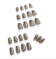 Pegamento para niños y adolescentes, uñas postizas cortas con diseños - details 2