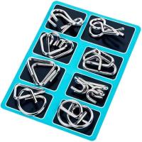 Rompecabezas de alambre de Metal para adultos, juego interactivo, juguetes educativos para aliviar el cerebro, IQ Mind, 8 piezas por juego - details 3
