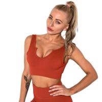 Sujetador deportivo sin costuras para mujer, yoga, correr - details 5