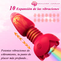 Vibrador Anal telescópico con tapón Anal, masajeador de próstata remoto inalámbrico, masturbador femenino para adultos, Juguetes sexuales para mujeres y hombres - details 3