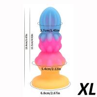 Leten consolador luminoso estimula el ano, vagina, tapón Anal, masturbador, dilatador Anal suave con ventosa, Juguetes sexuales para hombres - details 5